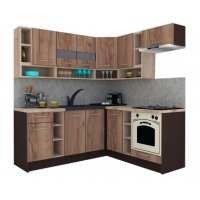 Bucatarie de Colt COSSY NEW 180-200 DR. Wenge / Decor K004